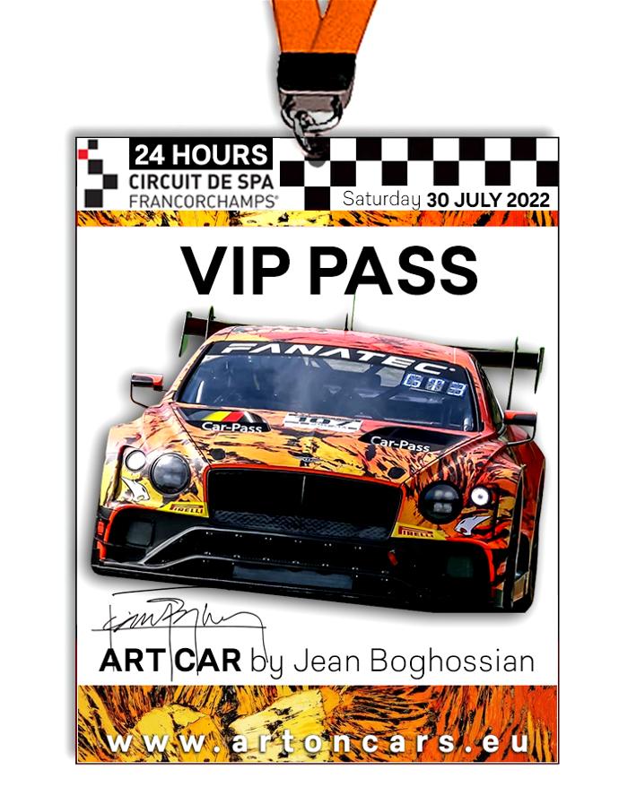 ART CAR VIP PASS Spa-Francorchamps 1 person